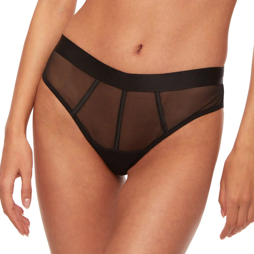 Sheer Mesh Brazilian Panty Kinga Mist - STREET STYLE