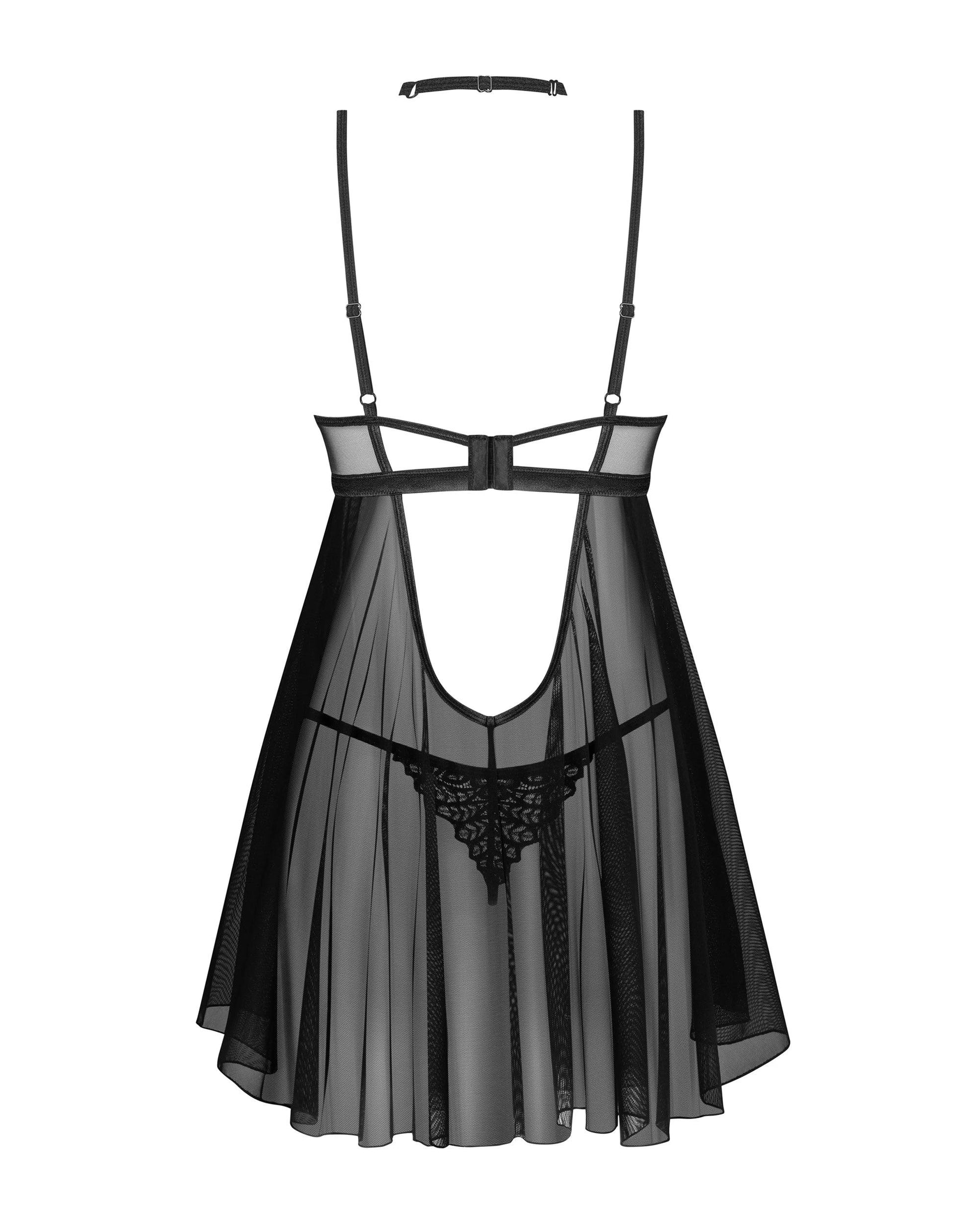 Sheer Mesh Babydoll & String Panty Obsessive Donarella - STREET STYLE