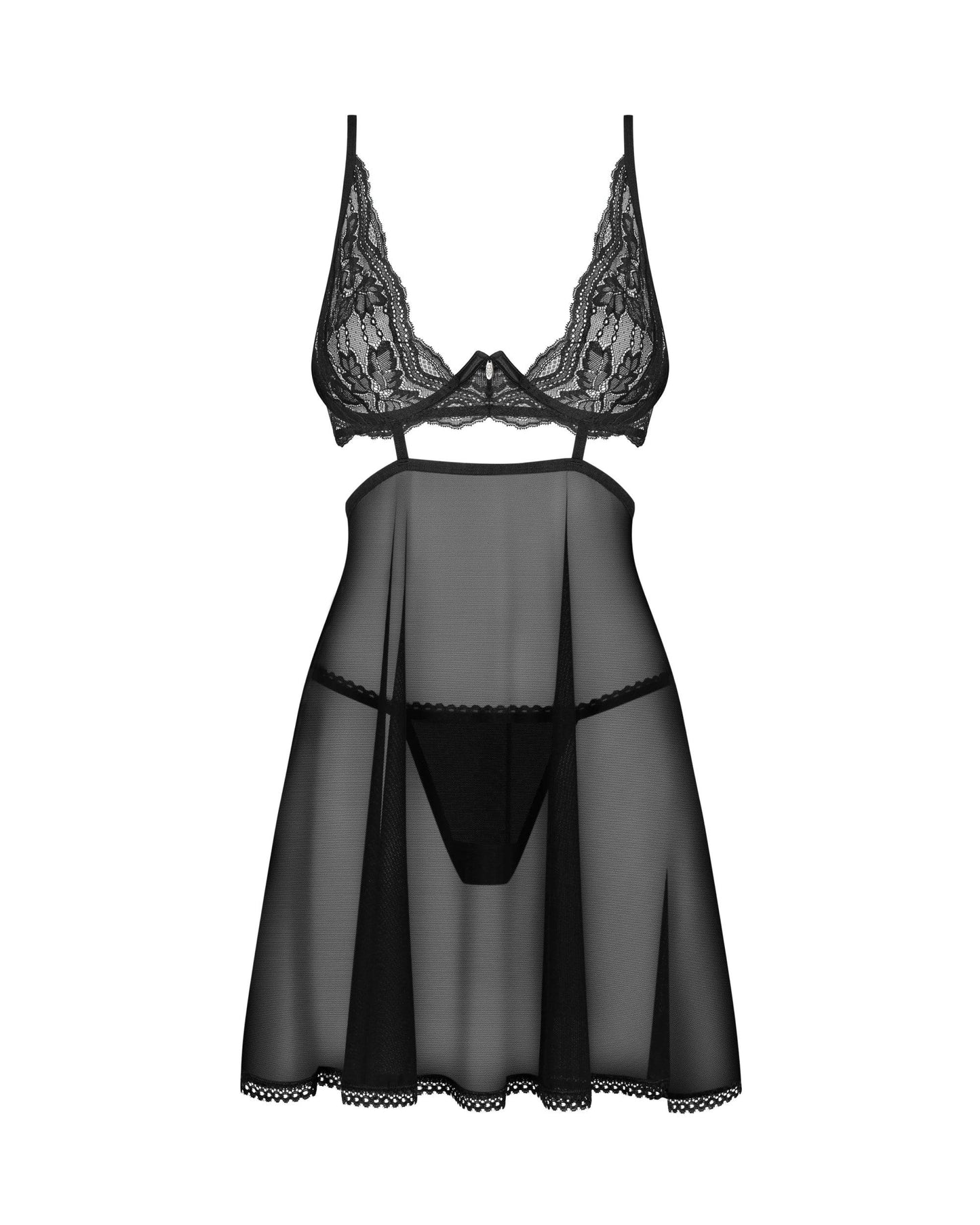 Sheer Lace Babydoll Set Obsessive Nutris - STREET STYLE
