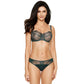 Sheer Mesh Balconette Bra Pamela Pine Green - STREET STYLE