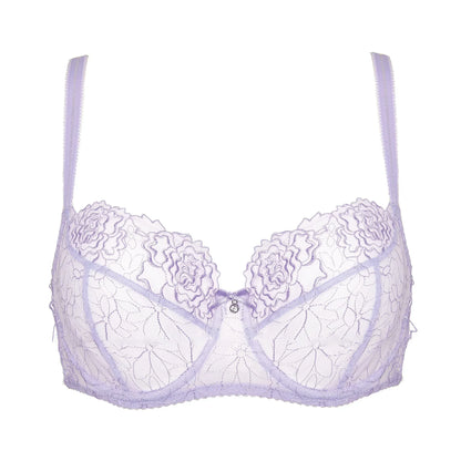 Sheer Mesh Balconette Bra Pamela Lavender - STREET STYLE