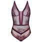 Sheer Lace Body Gorteks Porto Aubergine - STREET STYLE