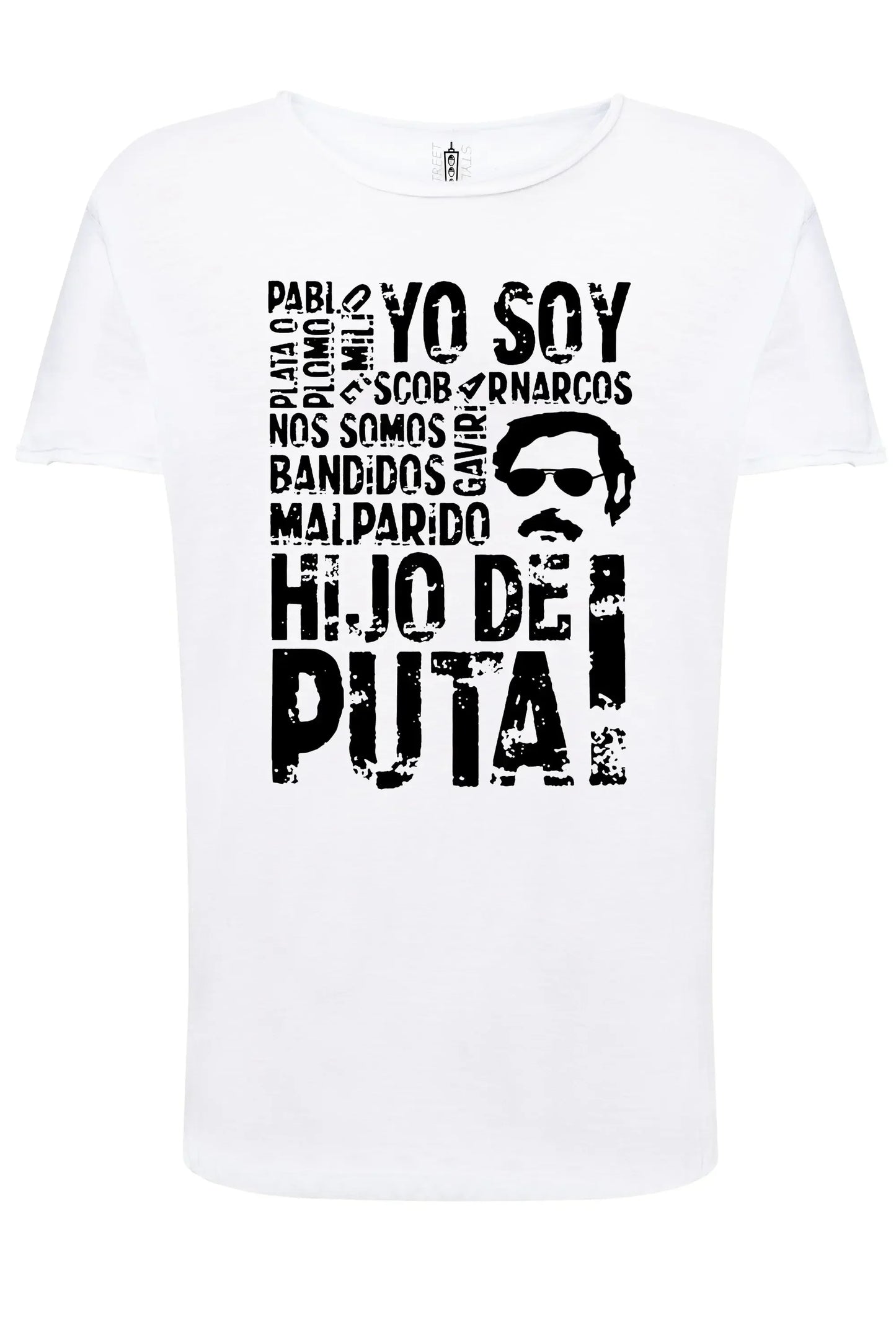 Pablo Escobar Hijo de Puta 18-98-3 T-shirt Urban Slub Men Uomo 100% Cotone Fiammato JK - STREET STYLE