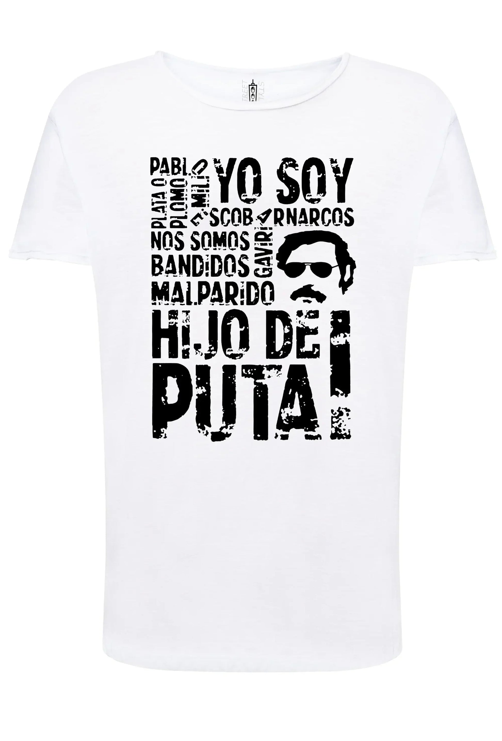 Pablo Escobar Hijo de Puta 18-98-3 T-shirt Urban Slub Men Uomo 100% Cotone Fiammato JK - STREET STYLE