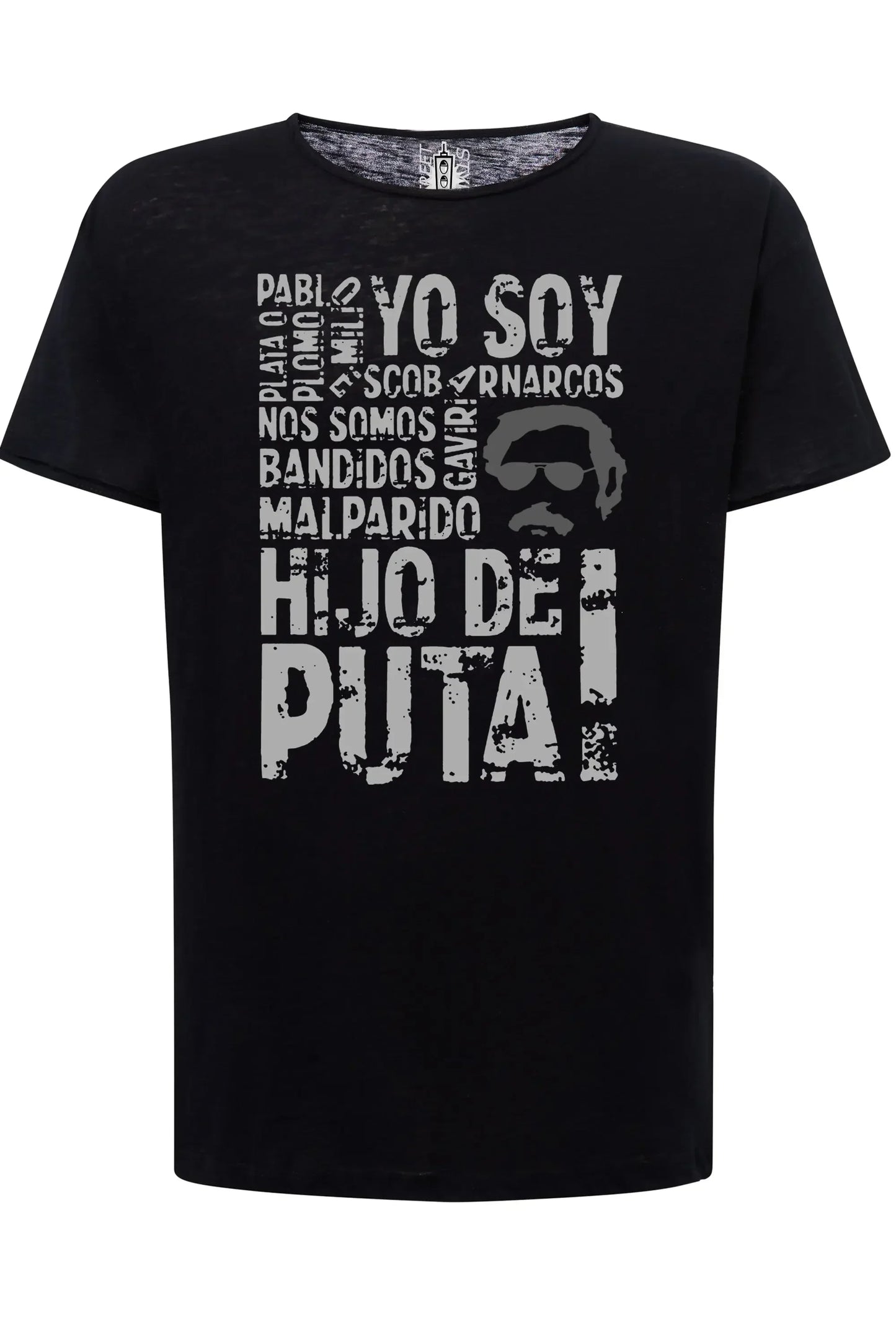 Pablo Escobar Hijo de Puta 18-98-3 T-shirt Urban Slub Men Uomo 100% Cotone Fiammato JK - STREET STYLE