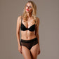 Padded Deep Plunge Bra Lavinia Flame Black - STREET STYLE