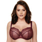 Sheer Mesh Balconette Bra Pamela Aubergine - STREET STYLE