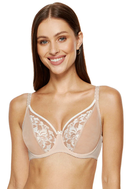 Plunge Unlined Embroidered Bra Gorteks Egerie - STREET STYLE