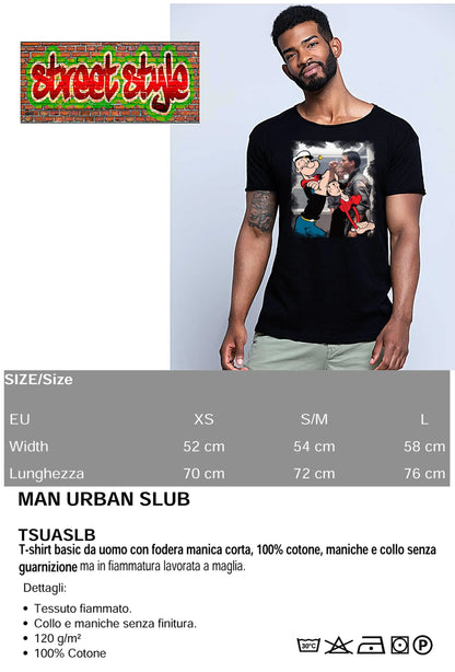 T-shirt Uomo Popeye & Olivia | Street Style Cotone Bio - STREET STYLE