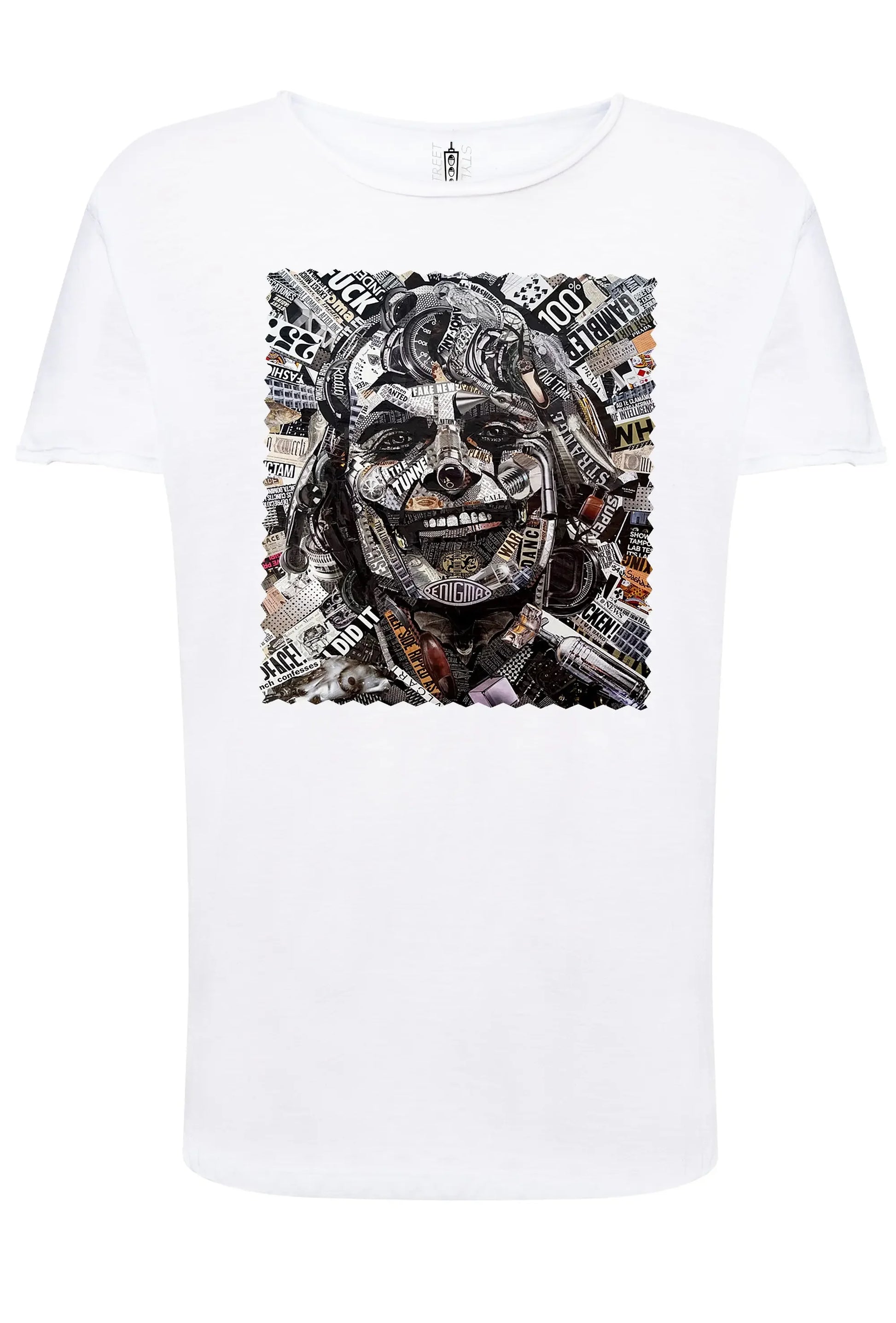 Portrait Joker Color Artistico Stilizzato 18-30-9 T-shirt Urban Slub Men Uomo 100% Cotone Fiammato JK - STREET STYLE