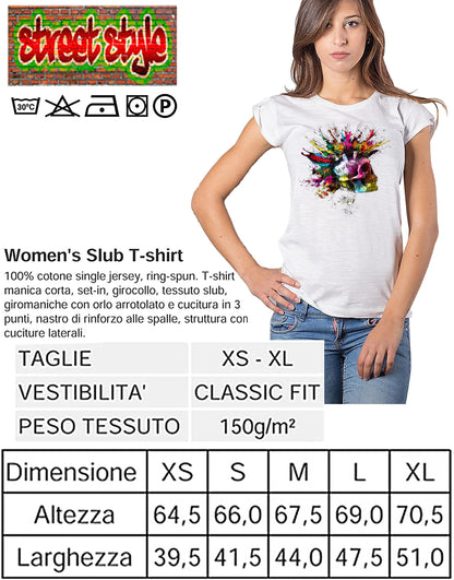 T-shirt The Legend Urban Slub Donna - Cotone Bio - STREET STYLE