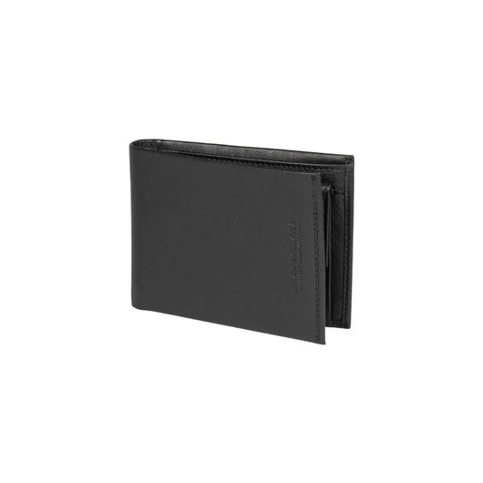 RB12003A | Men's wallet folded in genuine full-grain leather, with light grain. Black color. RFID protection. Closed dimensions: 12.5 x 9.5 x 2 cm. Packaging: Gift box bottom/lid - STREET STYLE