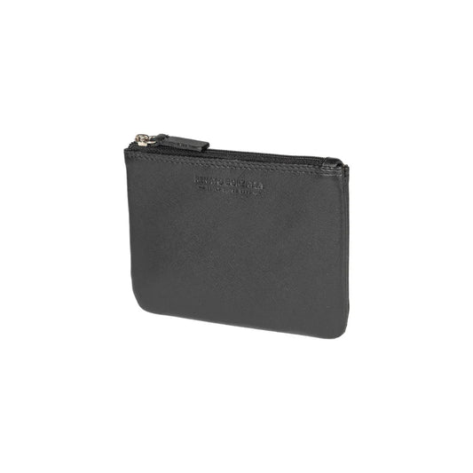 RB12032A | Key Holder/Coin Purse in Genuine Full Grain Leather, with Light Grain. Black Color. RFID Protection. Dimensions: 13 x 9 x 0.5 cm. Packaging: Gift box bottom/lid - STREET STYLE