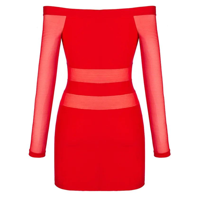 Sexy Red Dress Axami Party at Ibiza - STREET STYLE