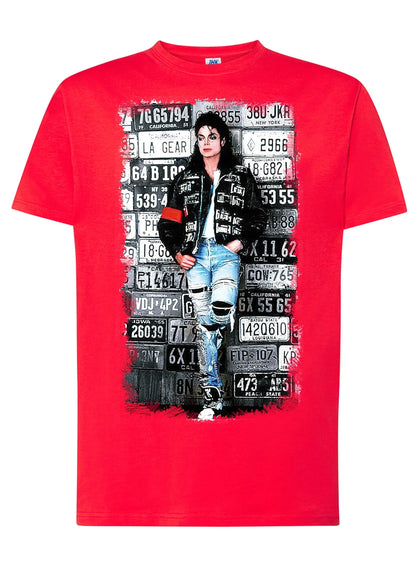 The Legend Michael Jackson Cantante Soggetto 18-20-49-2 T-shirt Urban Men Uomo 100% Cotone Pettinato JK - STREET STYLE