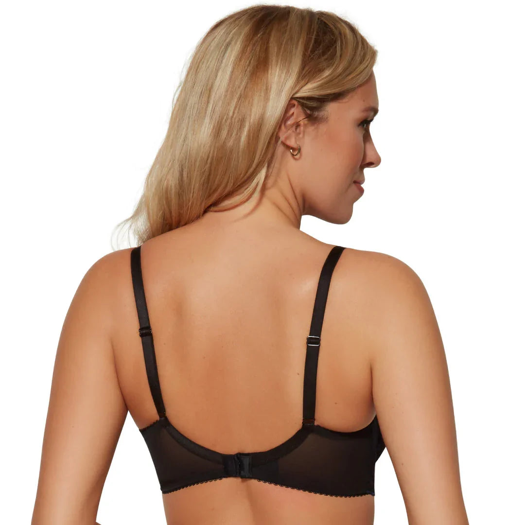 Gossard Superboost Lace Blue Sheer Plunge Bra - STREET STYLE