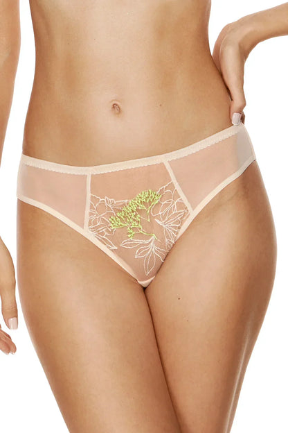 Sheer Mesh Embroidered Bikini Panty Gorteks Soleil - STREET STYLE