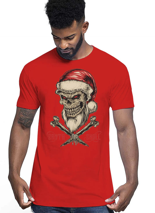Santa Skull Tattoo 9047 T-shirt Urban Men Uomo 100% Cotone Pettinato JK - STREET STYLE