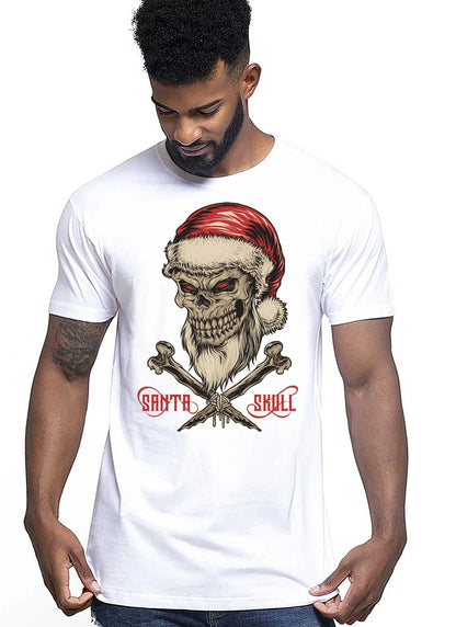 Santa Skull Tattoo 9047 T-shirt Urban Men Uomo 100% Cotone Pettinato JK - STREET STYLE