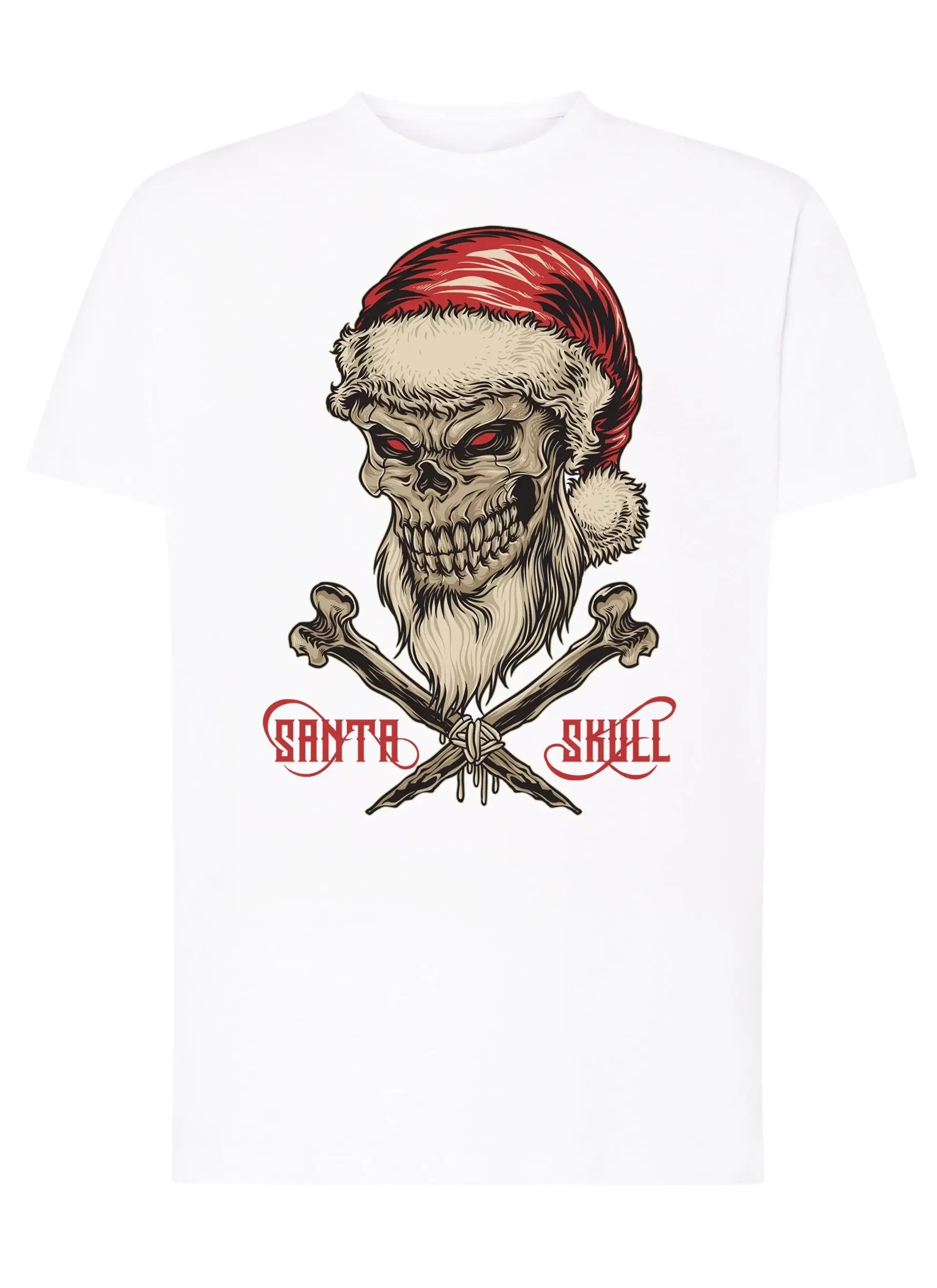 Santa Skull Tattoo 9047 T-shirt Urban Men Uomo 100% Cotone Pettinato JK - STREET STYLE