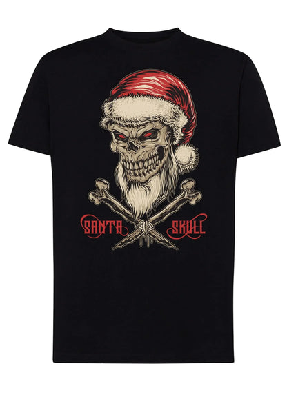 Santa Skull Tattoo 9047 T-shirt Urban Men Uomo 100% Cotone Pettinato JK - STREET STYLE