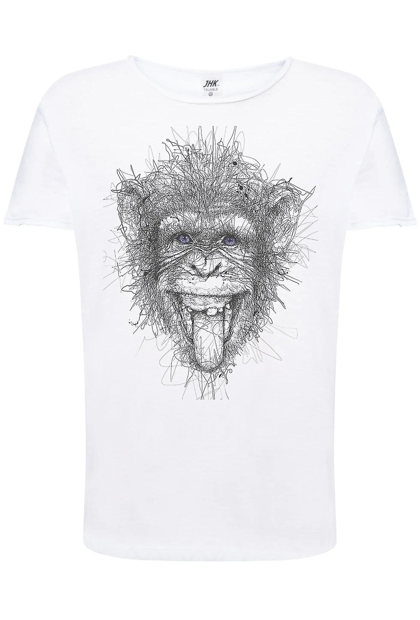 Scimmia Stilizzato Color Cantante Soggetto 18-73 T-shirt Urban Slub Men Uomo 100% Cotone Fiammato BS - STREET STYLE