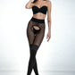 Open Crotch Pantyhose 30/60DEN Amour Secretary Black - STREET STYLE