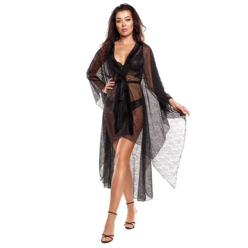 Sexy Sheer Lace Robe Axami Black Panther - STREET STYLE