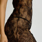 Sheer Eyelash Lace Slip Blush Serene Black - STREET STYLE