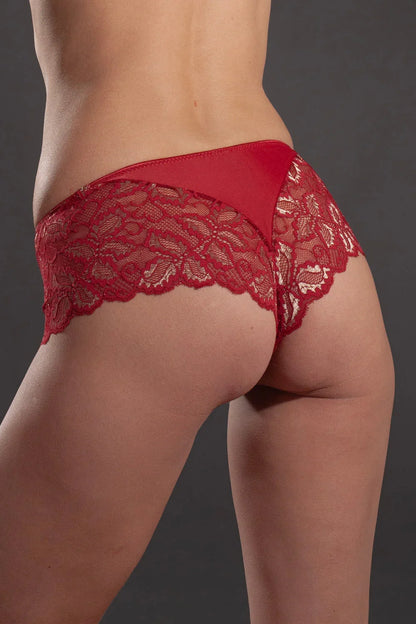 Sheer Lace Tanga Panty Lavinia Dare Me Red - STREET STYLE