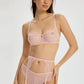Sheer Eyelash Lace Balconette Bra Blush Iris - STREET STYLE
