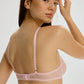 Sheer Eyelash Lace Balconette Bra Blush Iris - STREET STYLE
