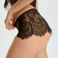 Sheer Eyelash Lace Short Blush Serene Black - STREET STYLE