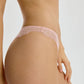 Sheer Eyelash Lace Thong Panty Blush Iris - STREET STYLE