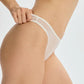 Sheer High-Leg Bikini Panty Blush The Mesh White - STREET STYLE