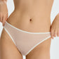 Sheer High-Leg Thong Blush The Mesh White - STREET STYLE