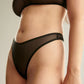 Sheer High Leg Thong Panty Blush The Mesh Black - STREET STYLE