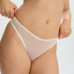 Sheer High-Leg Thong Blush The Mesh White - STREET STYLE