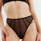 Sheer High Waist Thong Panty Blush Vine - STREET STYLE