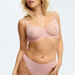Sheer Lace Trim High Leg Thong Blush Lotus Rosewater - STREET STYLE