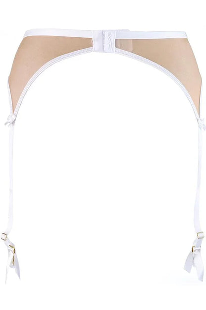 Sheer Mesh Garter Belt Axami Enigma White - STREET STYLE