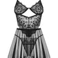 Sheer Mesh Lace Chemise Beauty Night Dark Mirage - STREET STYLE