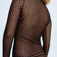 Sheer Polka Dot Long Sleeve Top Blush Enigma - STREET STYLE