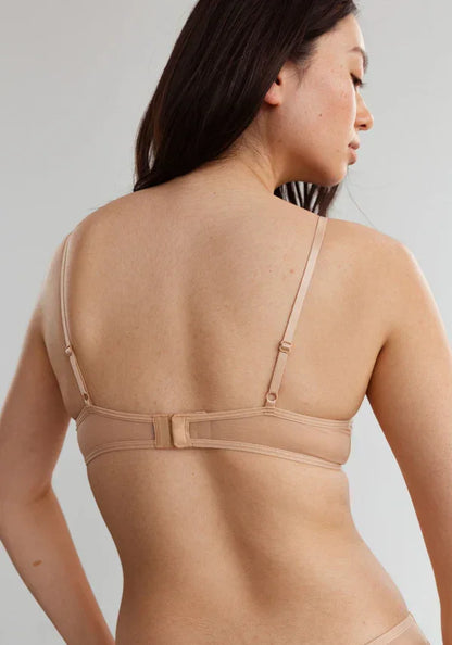 Sheer Wireless Bralette Blush The Mesh Bare - STREET STYLE
