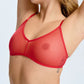Sheer Wireless Bralette Blush The Mesh Red - STREET STYLE