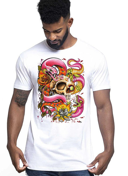 Skull Giolly Asso Tattoo 9011 T-shirt Urban Men Uomo 100% Cotone Pettinato JK - STREET STYLE