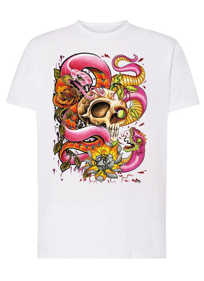 Skull Giolly Asso Tattoo 9011 T-shirt Urban Men Uomo 100% Cotone Pettinato JK - STREET STYLE