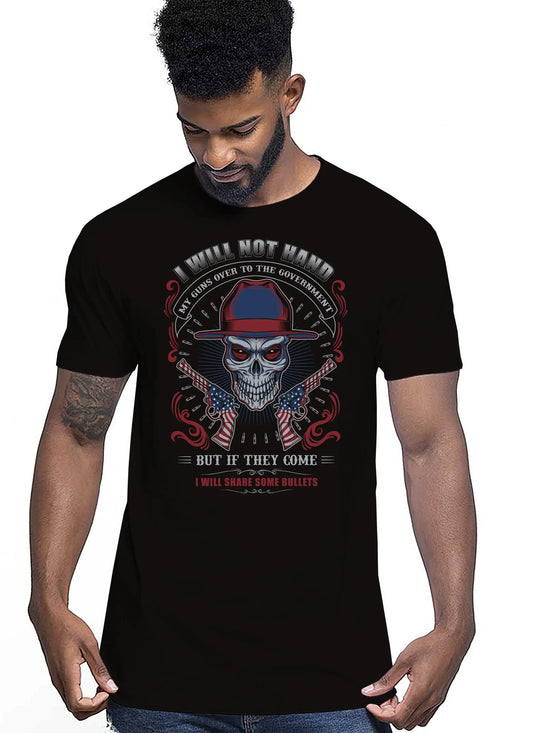 Skull and Guns Skull Boy Tattoo 9050 T-shirt Urban Men Uomo 100% Cotone Pettinato JK - STREET STYLE