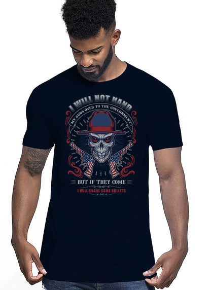 Skull and Guns Skull Boy Tattoo 9050 T-shirt Urban Men Uomo 100% Cotone Pettinato JK - STREET STYLE
