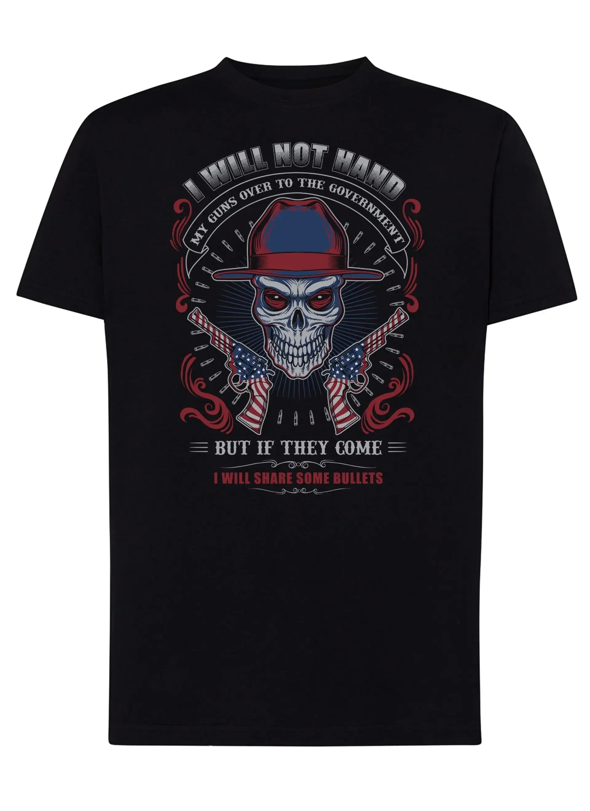 Skull and Guns Skull Boy Tattoo 9050 T-shirt Urban Men Uomo 100% Cotone Pettinato JK - STREET STYLE